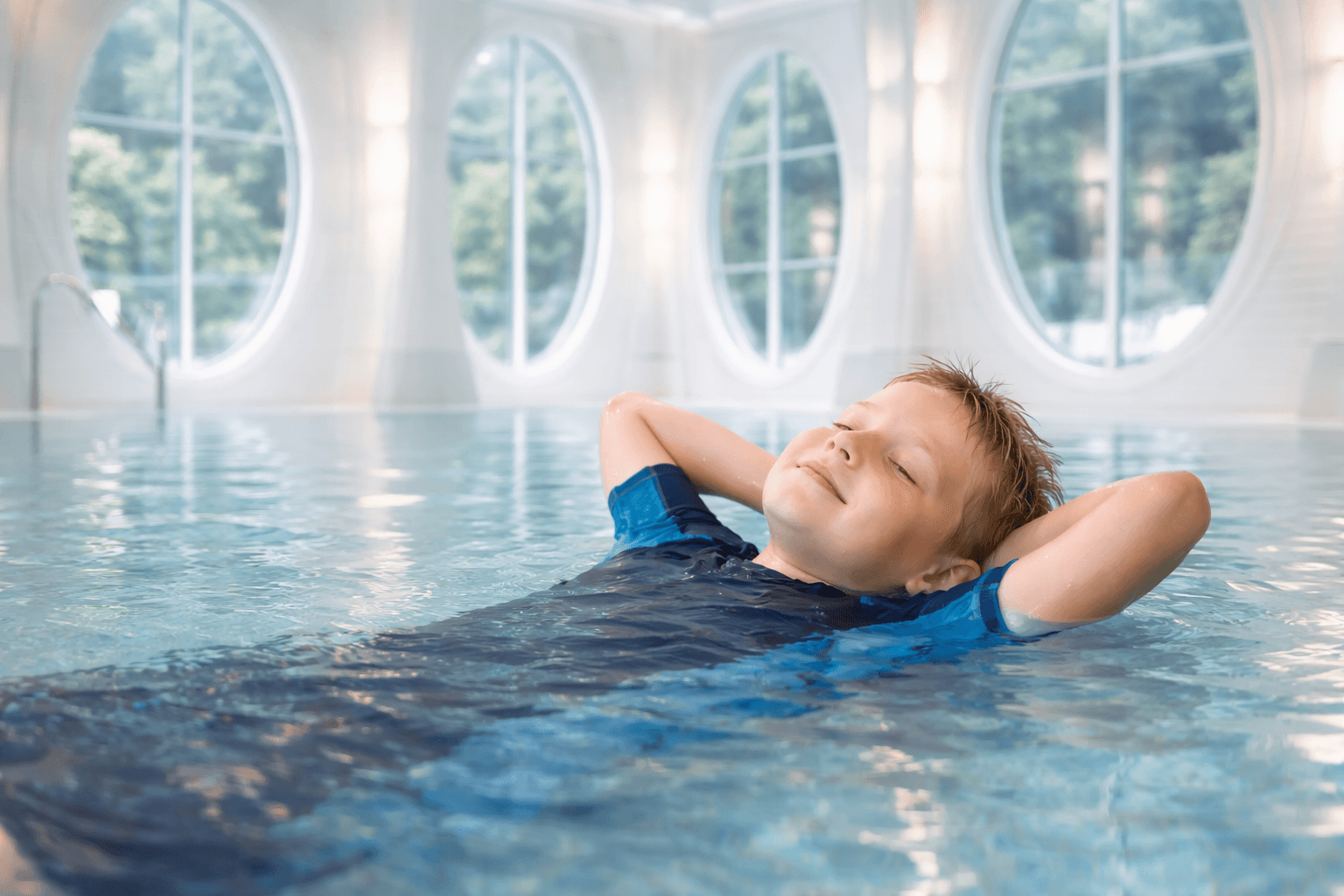 Kind im Thermalbad
